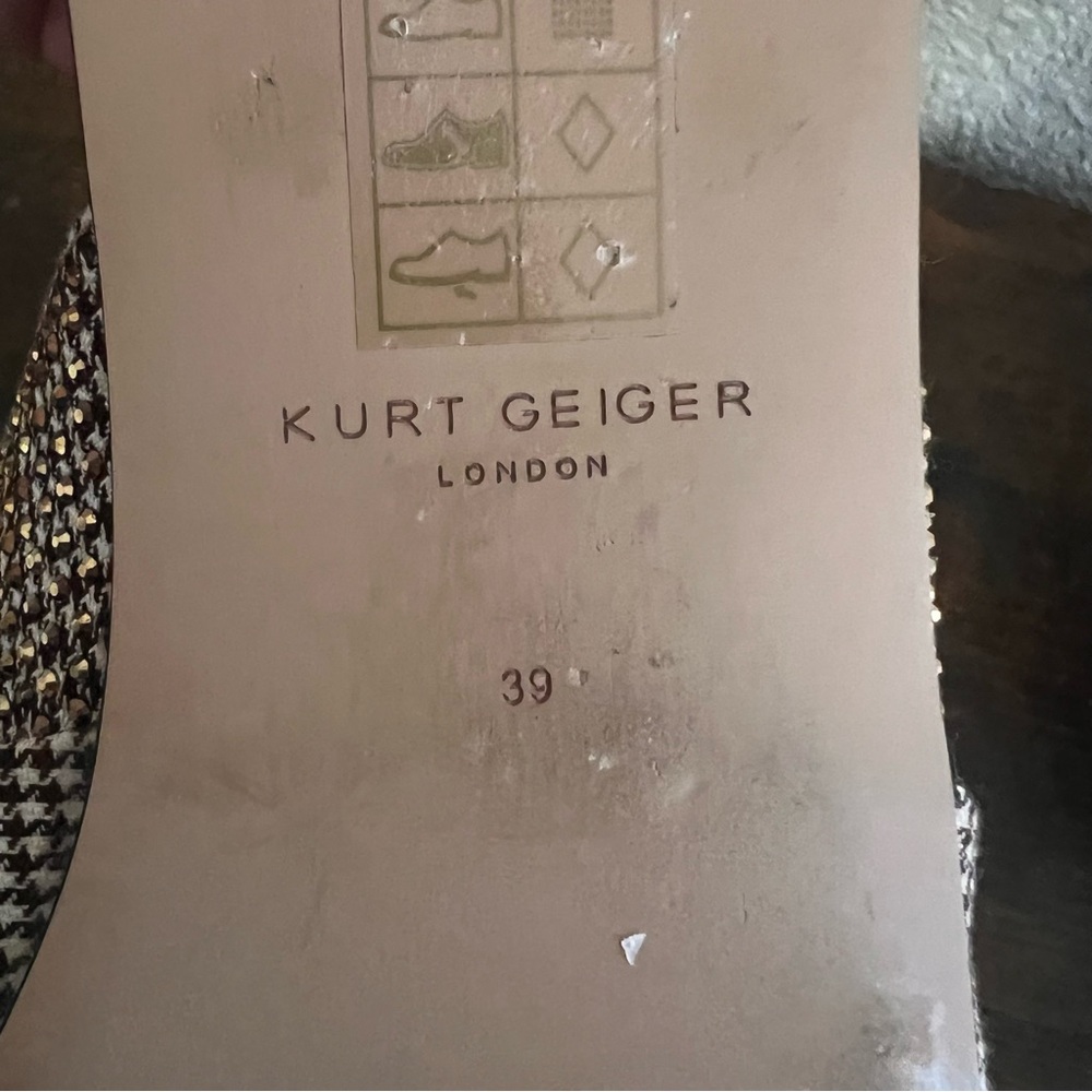 KURT GEIGER LONDON Chelsea Mules Crystal Eagle-eyed Embellished & Chain Link - Picture 6 of 6